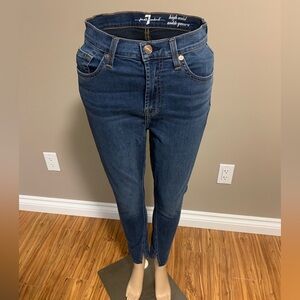 7 For All Mankind High Rise Blue Jeans